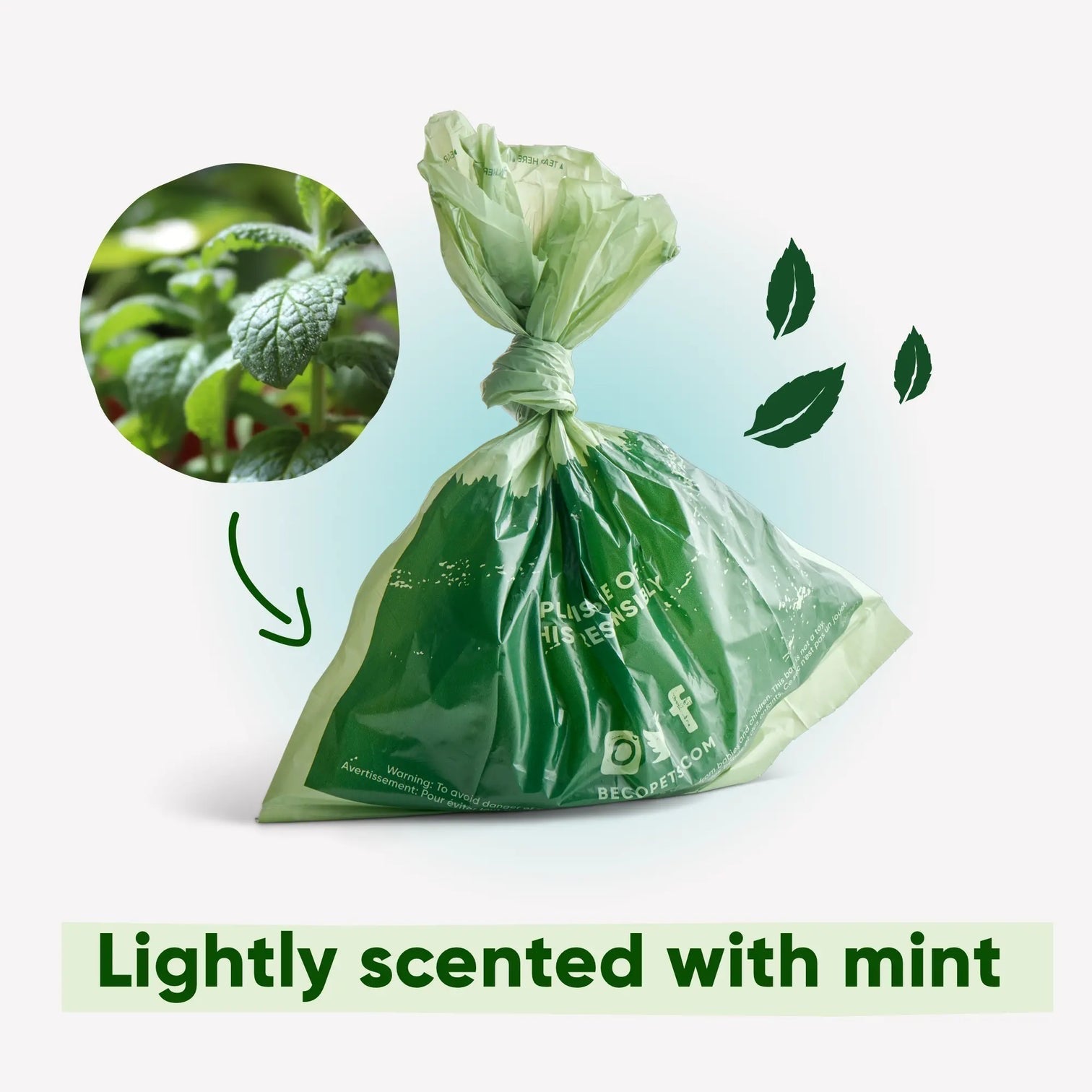 Beco Mint Scented Recycled Poop Bags