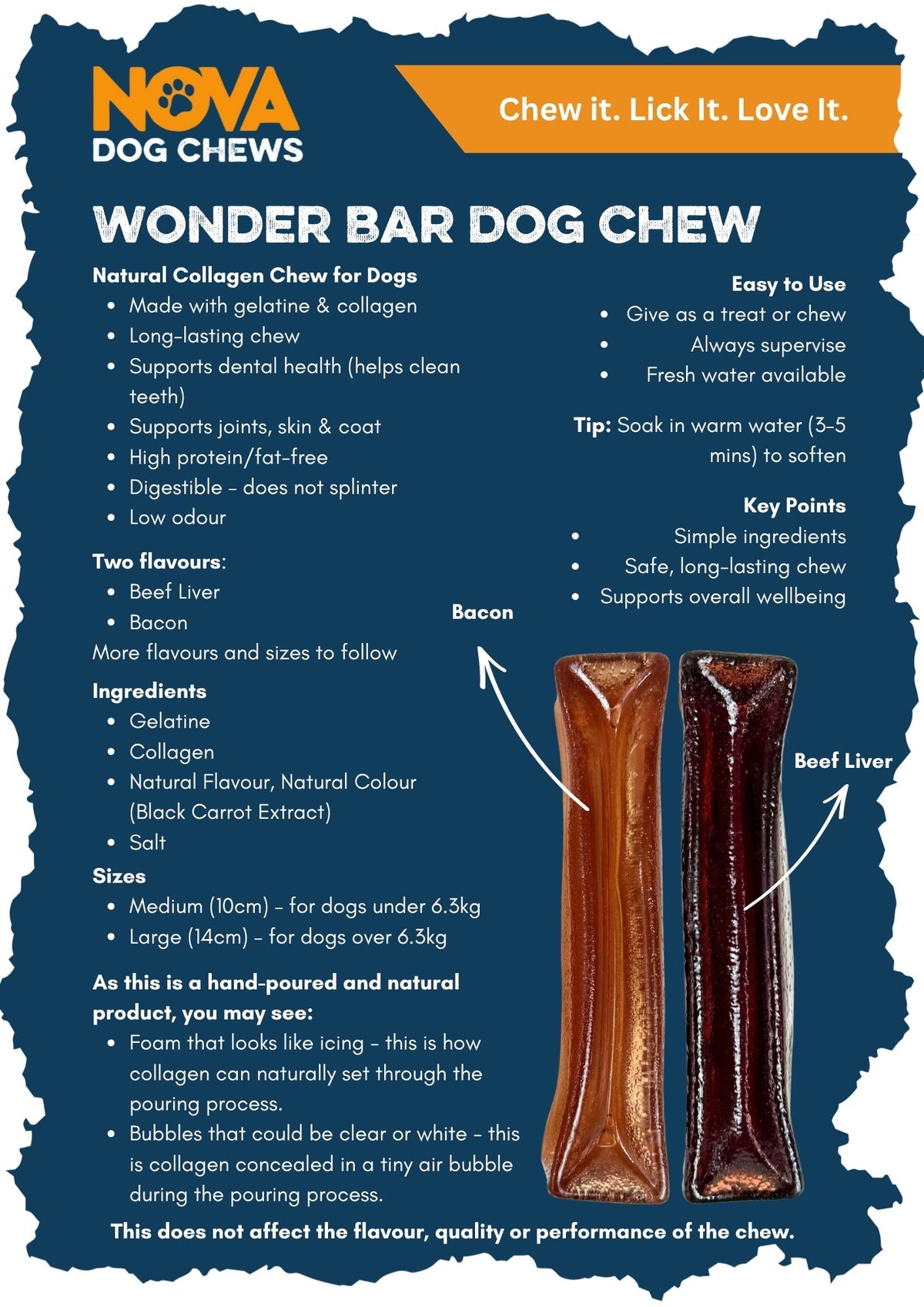 Wonder Bars for Dogs - Fat Free Collagen Bars