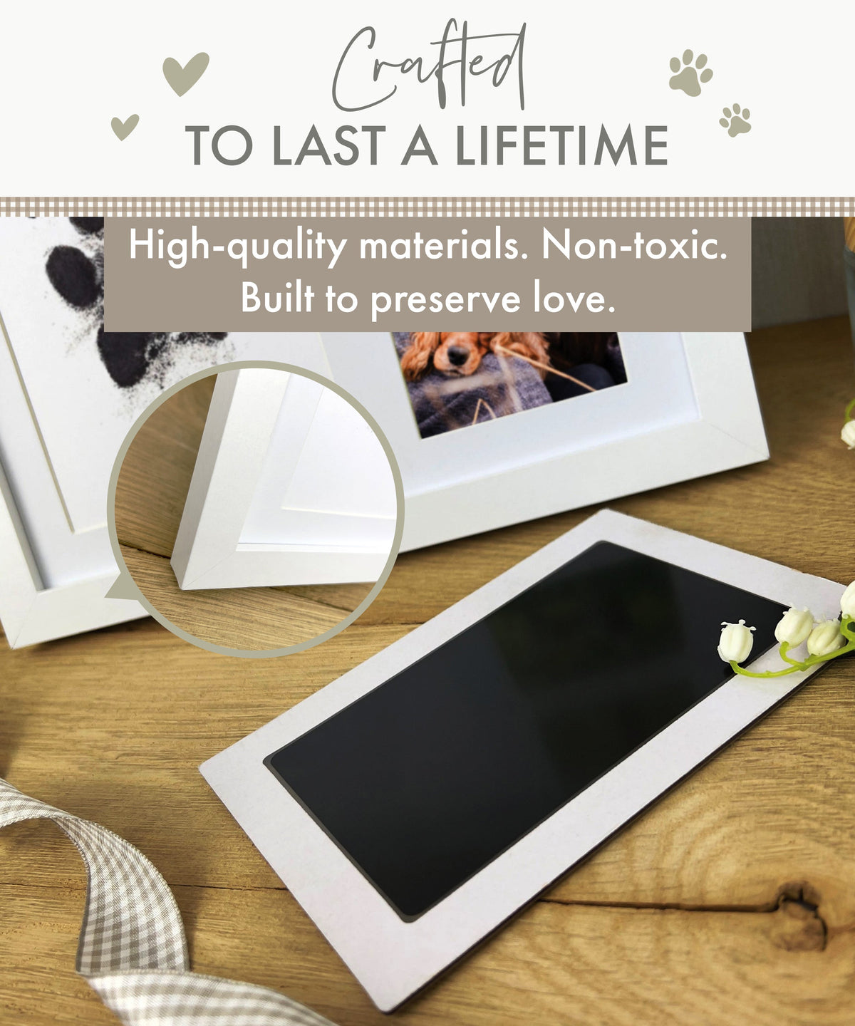 Oh So Precious Paw Print Ink Keepsake Photo Frame Kit
