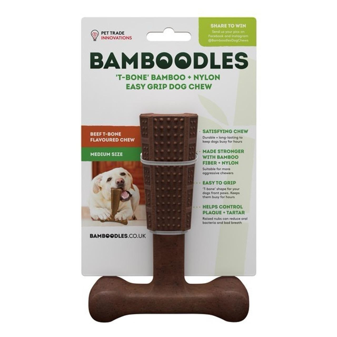 Bamboodles Bamboo + Nylon Durable Easy-grip Dog Chew