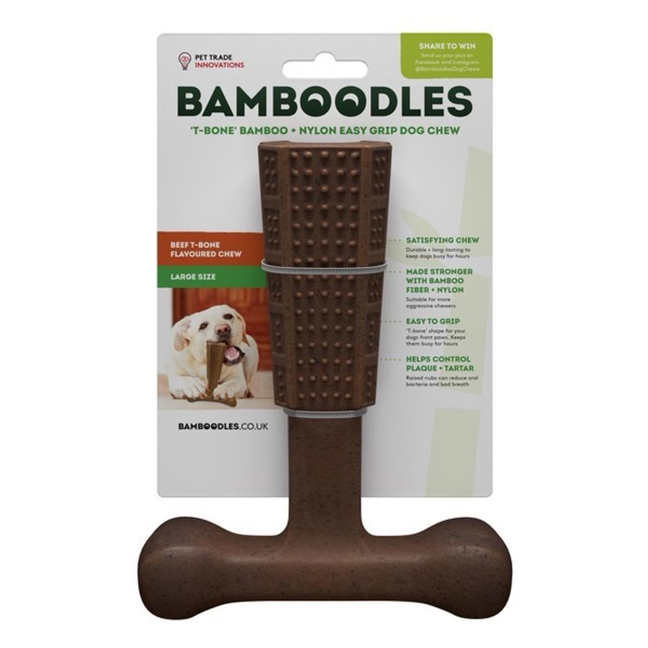 Bamboodles Bamboo + Nylon Durable Easy-grip Dog Chew
