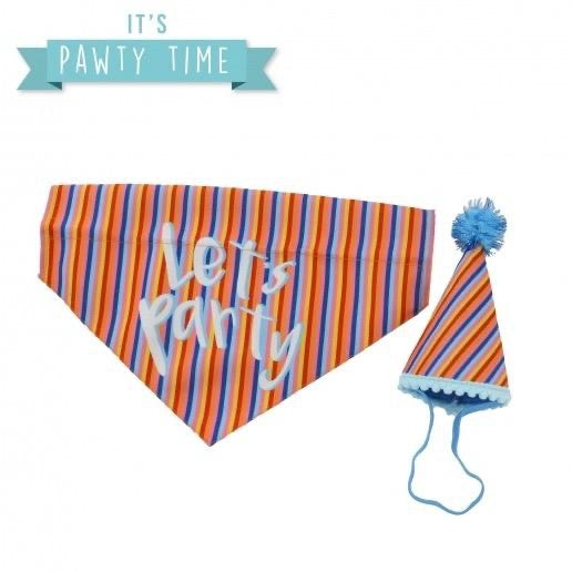 Birthday Party Time - Birthday gifts for Dogs - toy/bandana/hat/cards