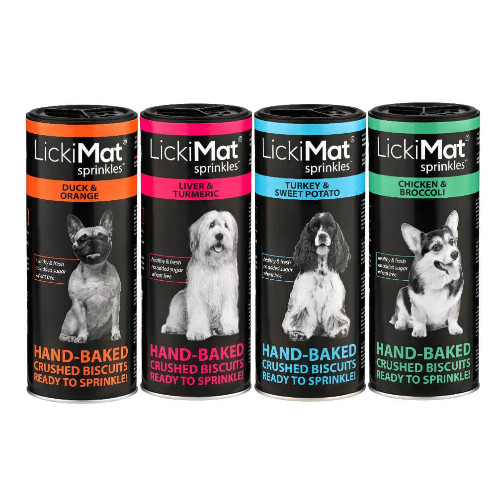 LickiMat Sprinkles Hand Baked Crushed Biscuit Dog Food Topper