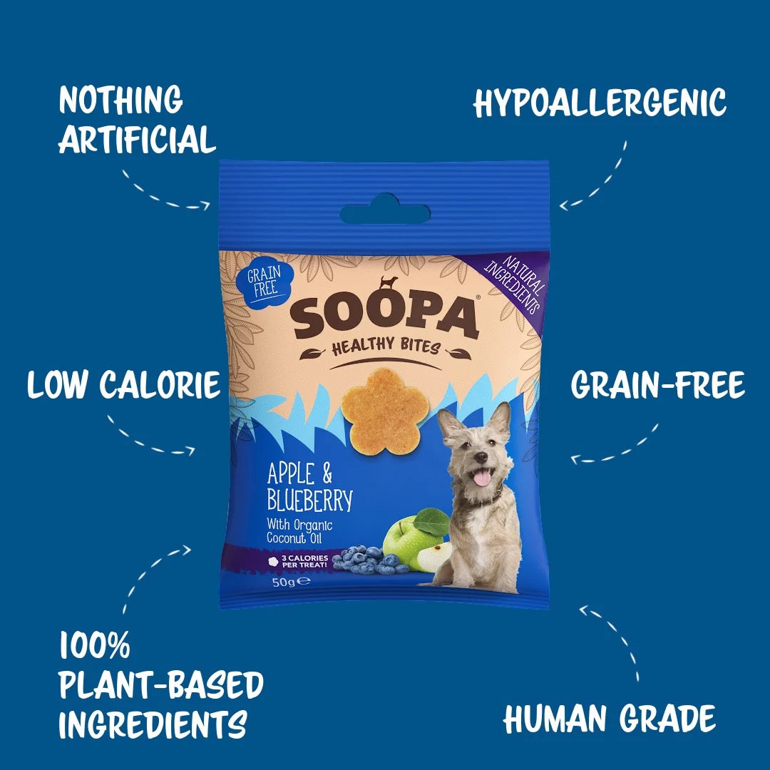 Soopa Healthy Bites - Treats for Dogs, Vegan, Natural Ingredients 50g
