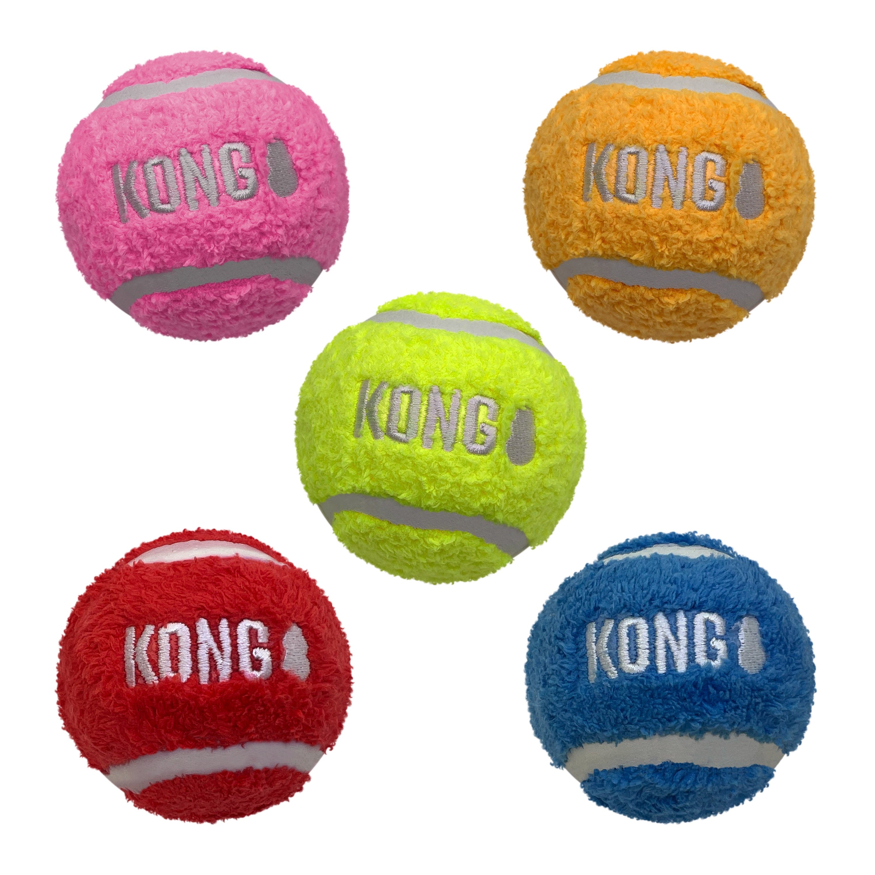 KONG Sport Softies Balls Plush Tennis Ball Dog Toys
