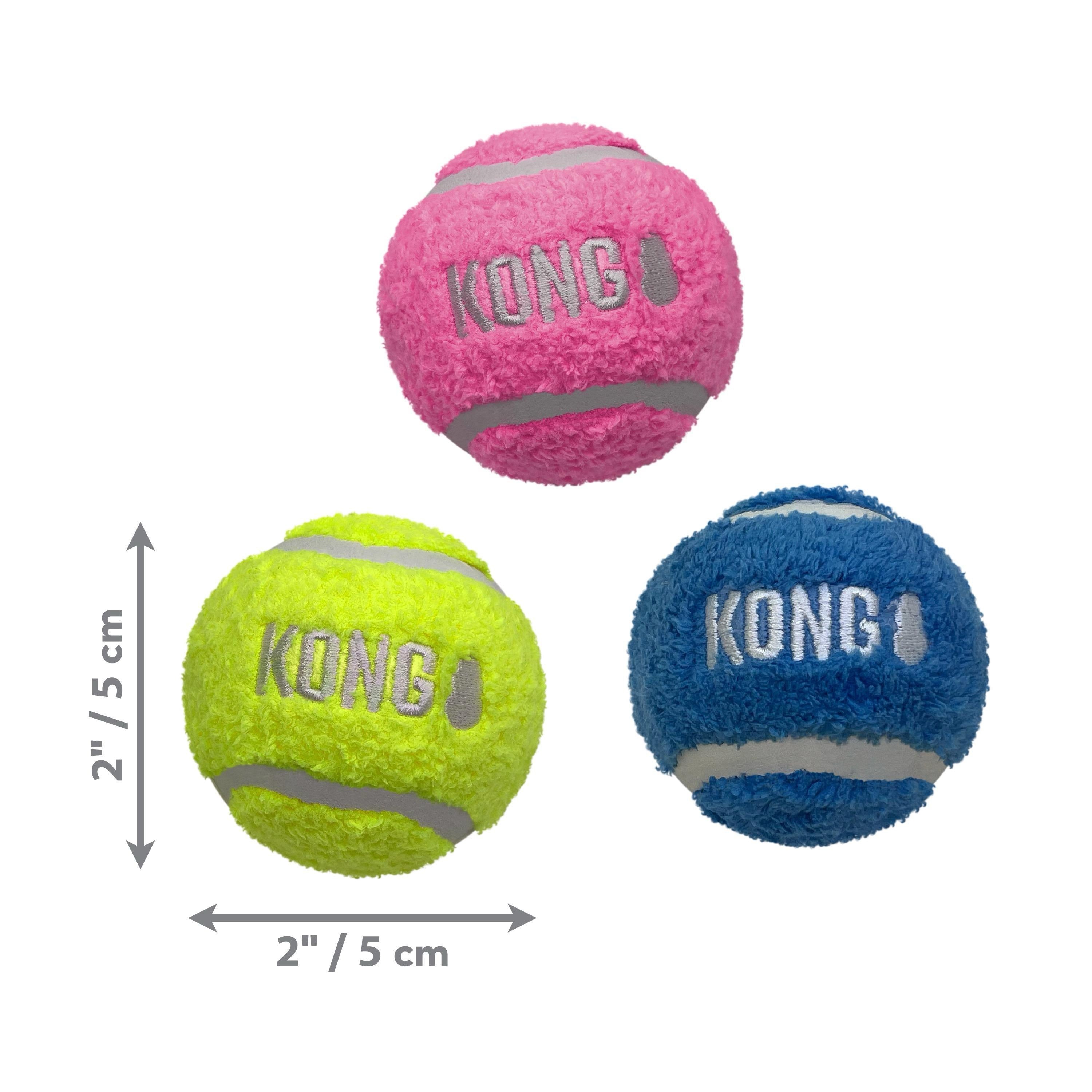 KONG Sport Softies Balls Plush Tennis Ball Dog Toys
