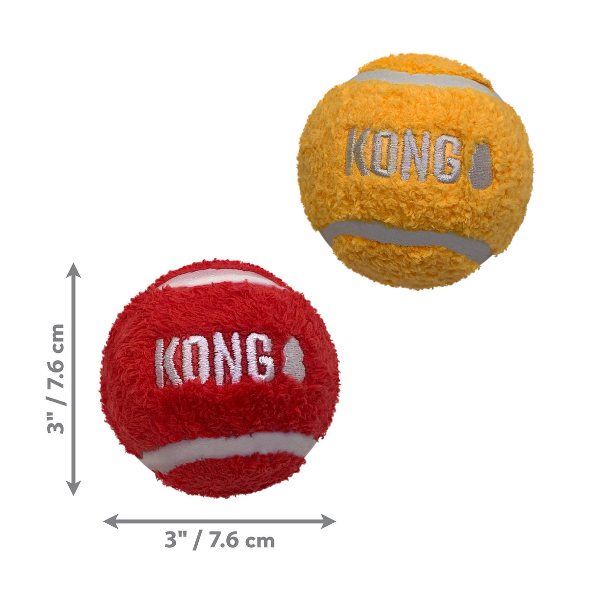KONG Sport Softies Balls Plush Tennis Ball Dog Toys
