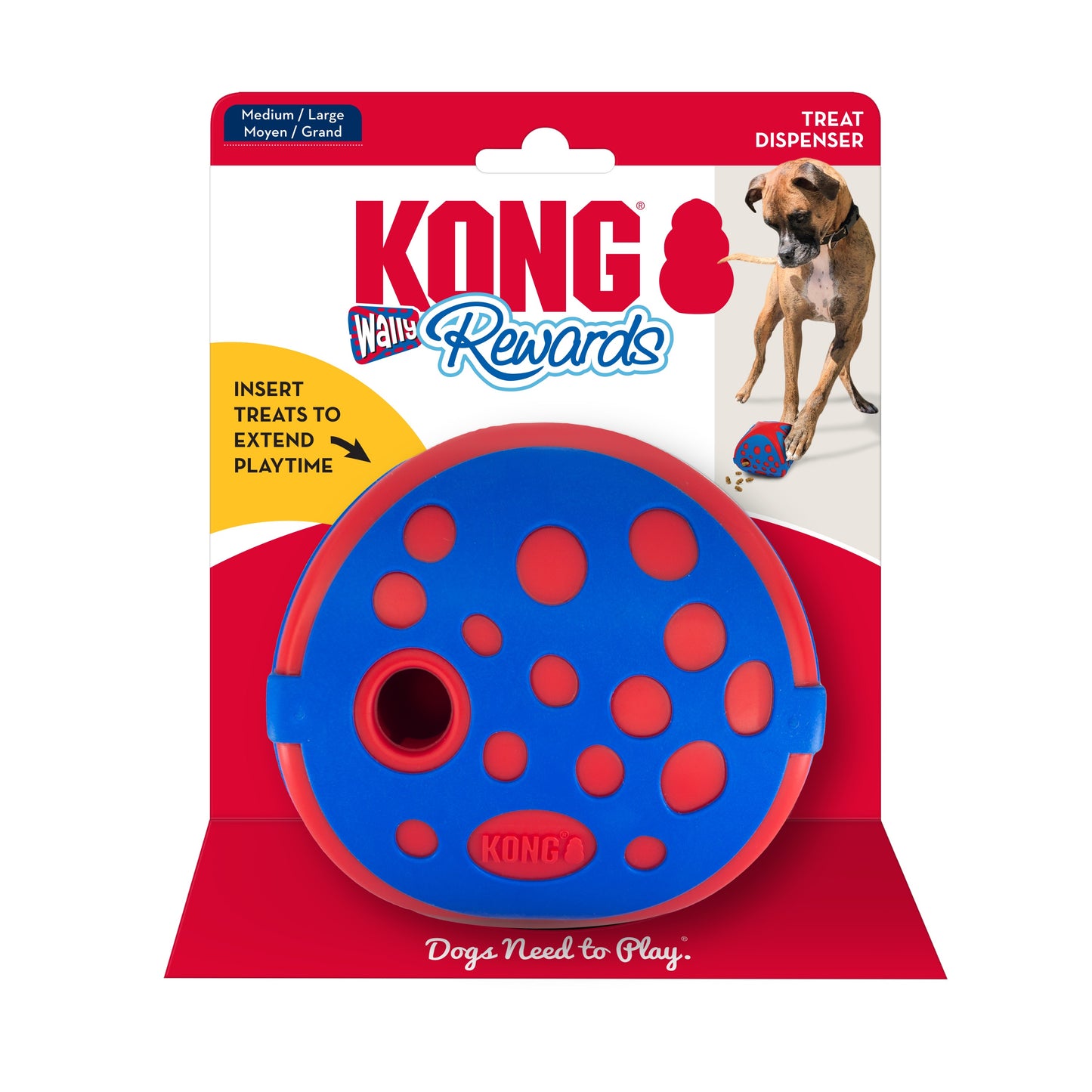 KONG Rewards Range of Mental Stimulation Tools - Treat Dispenser for Dogs - Tinker/Wally