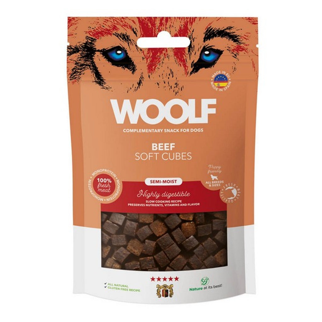 WOOLF All Natural Dog Treats - Classic and Soft Cubes Range 100g