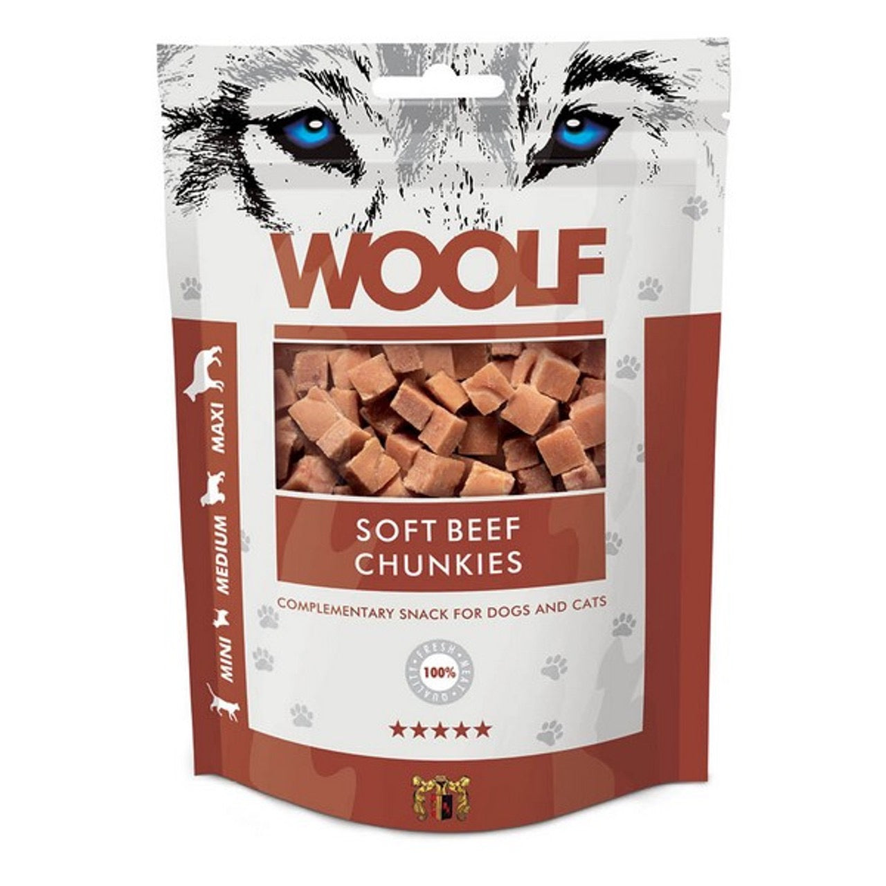 WOOLF All Natural Dog Treats - Classic and Soft Cubes Range 100g