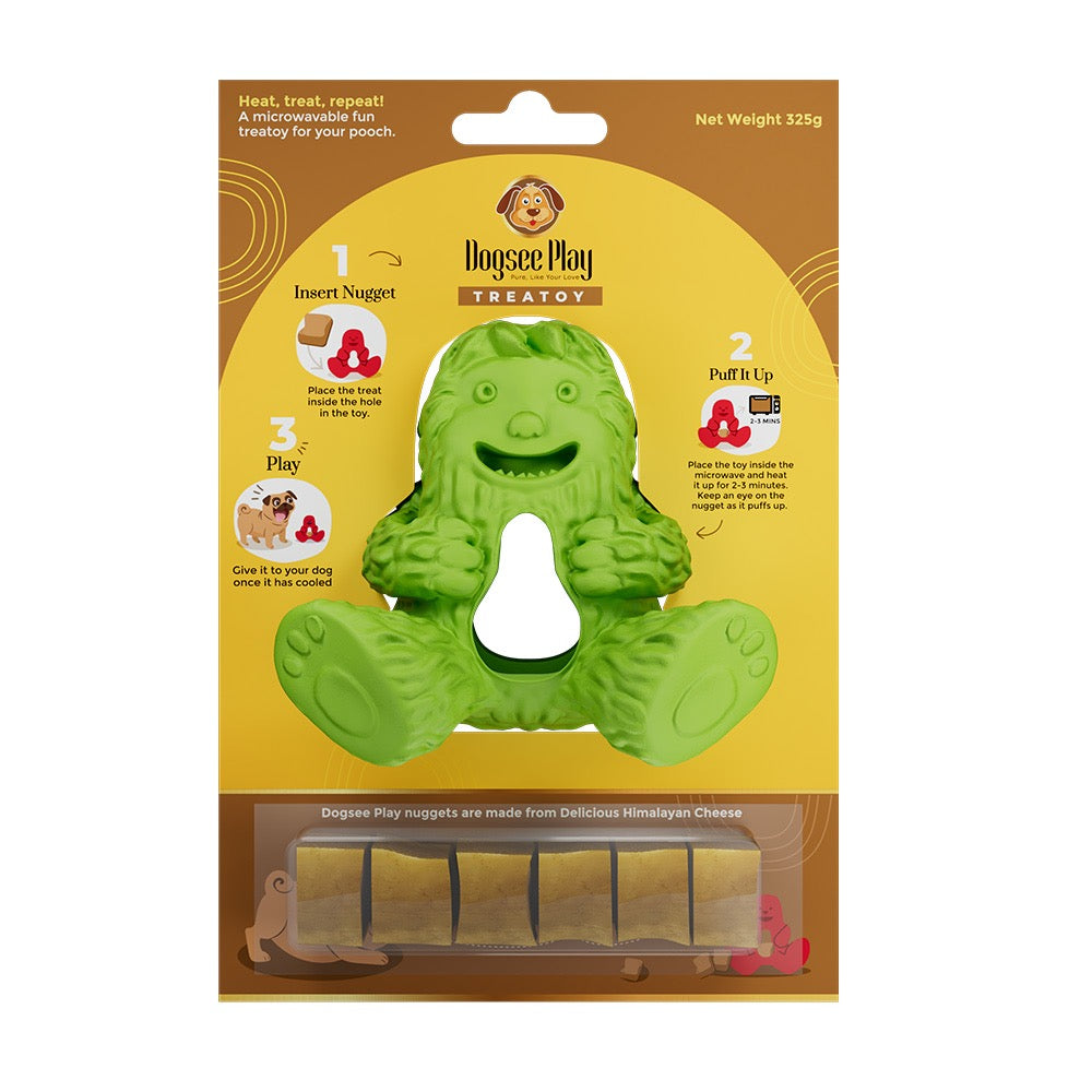 Dogsee Play Yeti Treatoy with 5 Yak Refill nuggets - Yak Chew Toy for Dogs