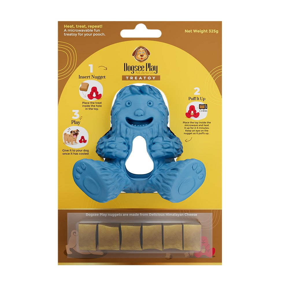 Dogsee Play Yeti Treatoy with 5 Yak Refill nuggets - Yak Chew Toy for Dogs