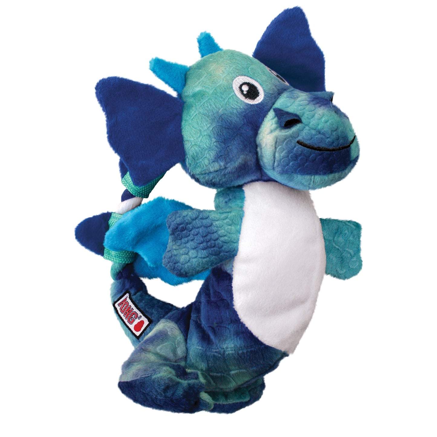 KONG Dragon Knots M/L - Dog Toy with Internal Knotted Rope, Big Squeaker and Crinkling Wings