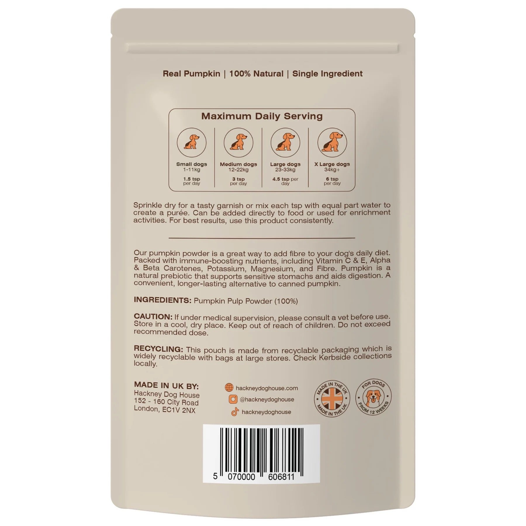 Hackney Dog House Natural Dog Supplements & Food Toppers