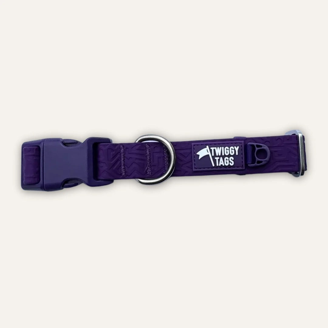 Twiggy Tags Tidal Waterproof Collar - Amethyst