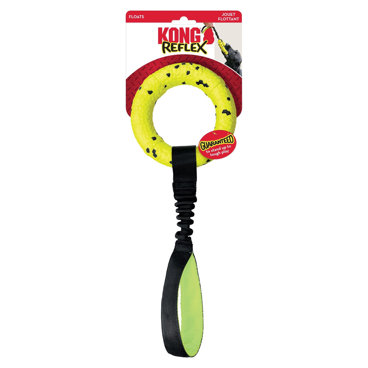 KONG Reflex Range of Dog Toys - Flyer Tug and Ball Toys for Tough Play
