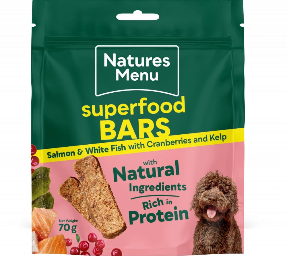 Natures Menu Range - Superfood Bars & Meaty Treats - Nutritious High Protein Dog and Puppy Treats