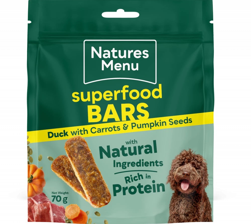 Natures Menu Range - Superfood Bars & Meaty Treats - Nutritious High Protein Dog and Puppy Treats