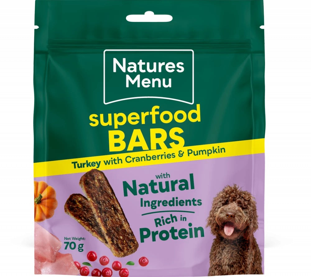 Natures Menu Range - Superfood Bars & Meaty Treats - Nutritious High Protein Dog and Puppy Treats