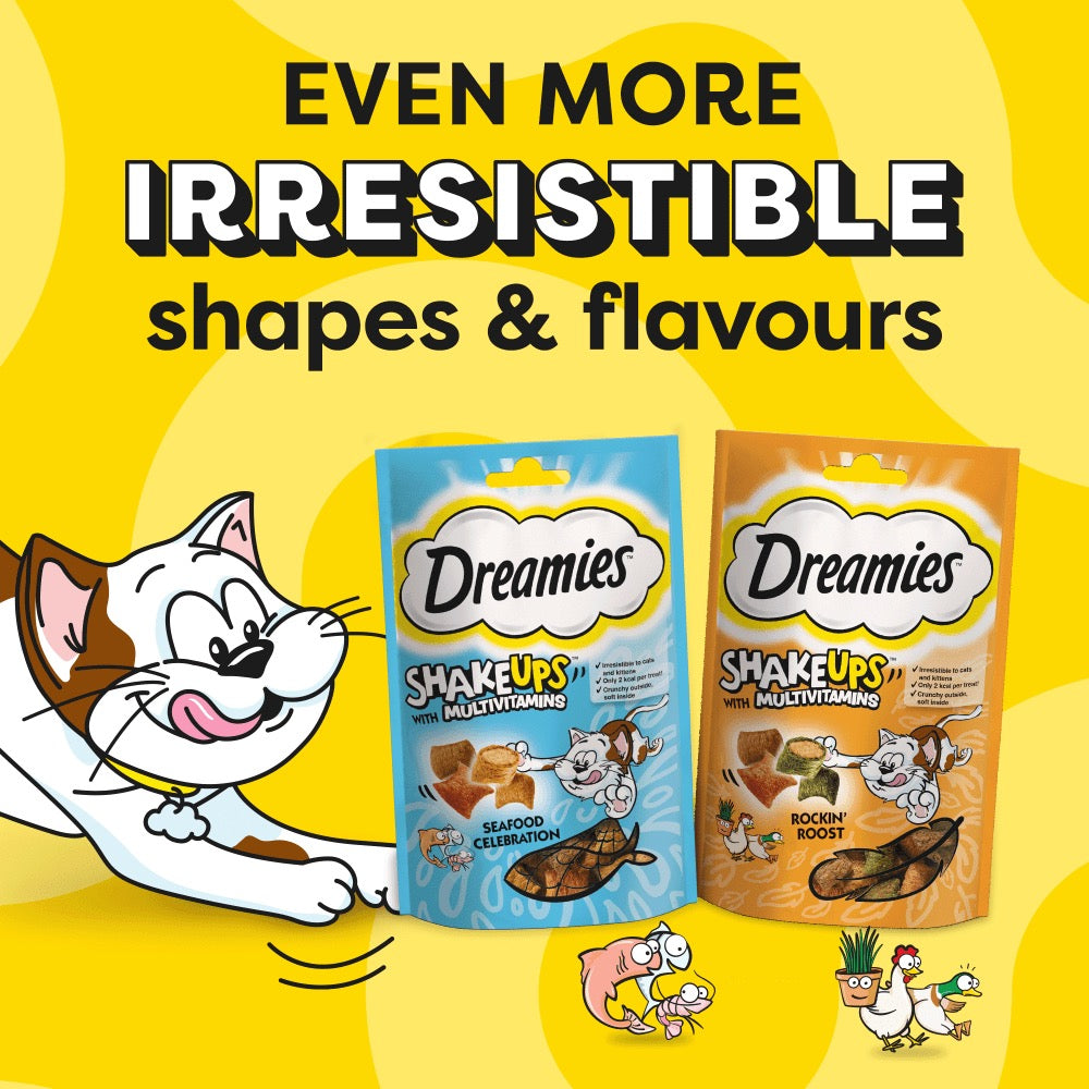 DREAMIES SHAKE UPS Multivitamins Cat Treats Various Flavours