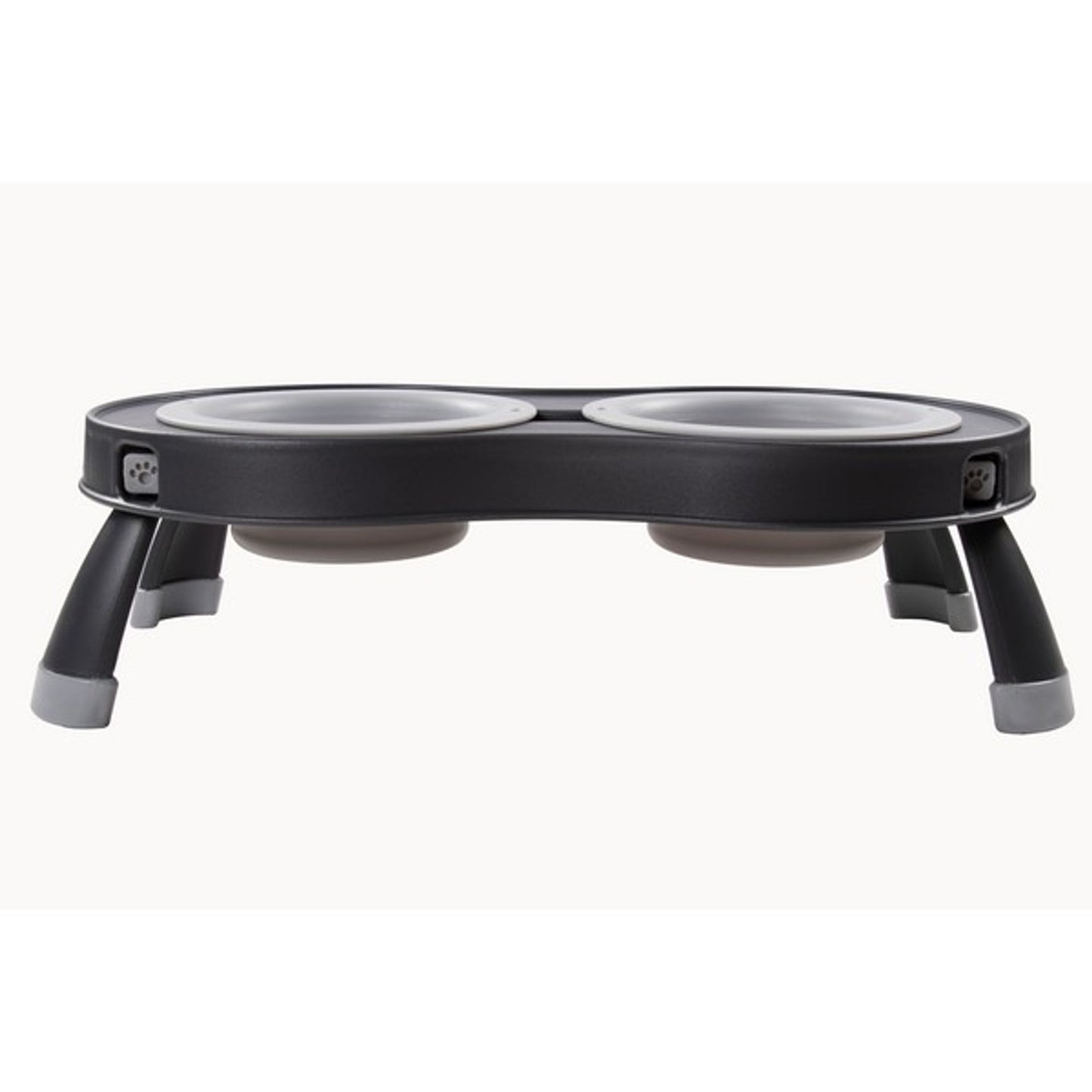 Dexas Double Elevated Feeder for Pets - Portable and Foldable for Easy Storage