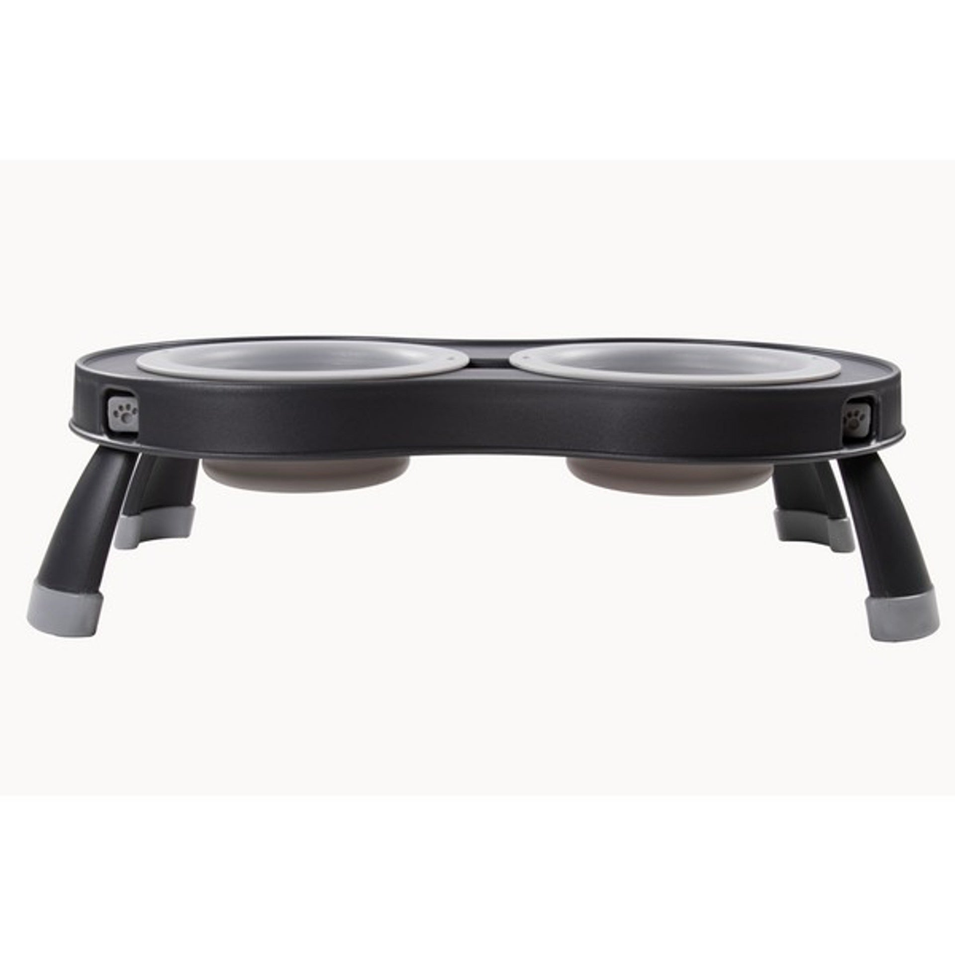 Dexas Double Elevated Feeder for Pets - Portable and Foldable for Easy Storage