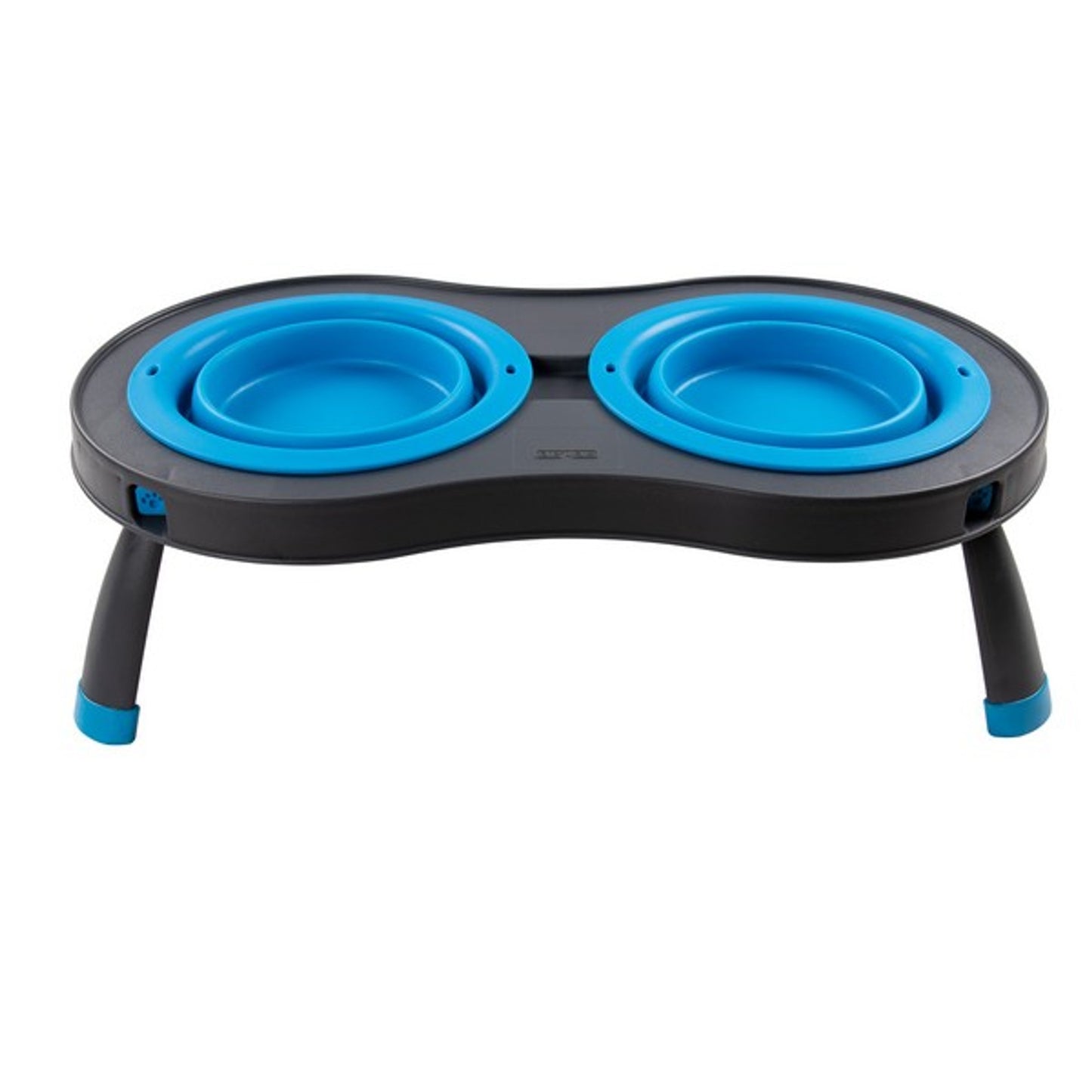 Dexas Double Elevated Feeder for Pets - Portable and Foldable for Easy Storage