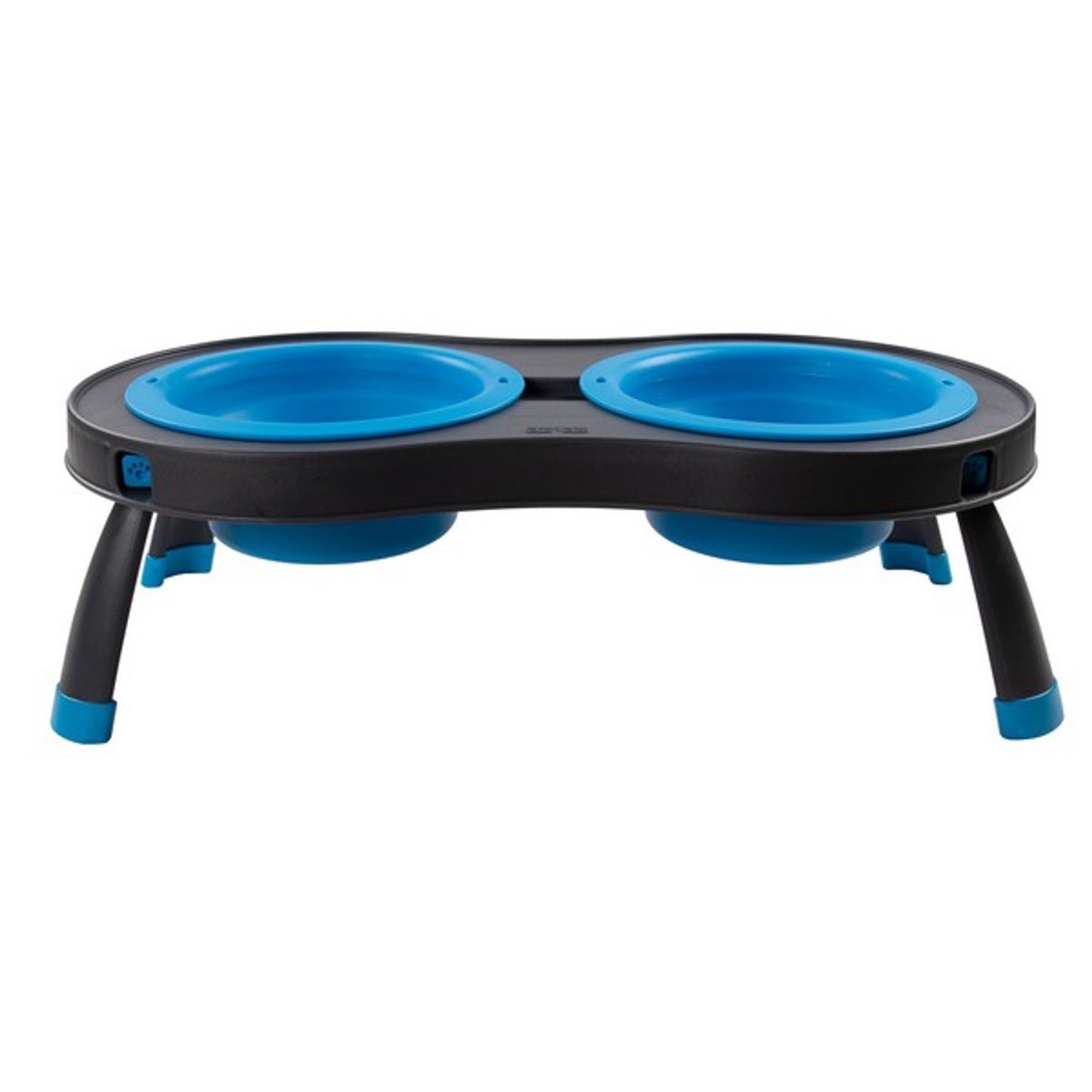 Dexas Double Elevated Feeder for Pets - Portable and Foldable for Easy Storage