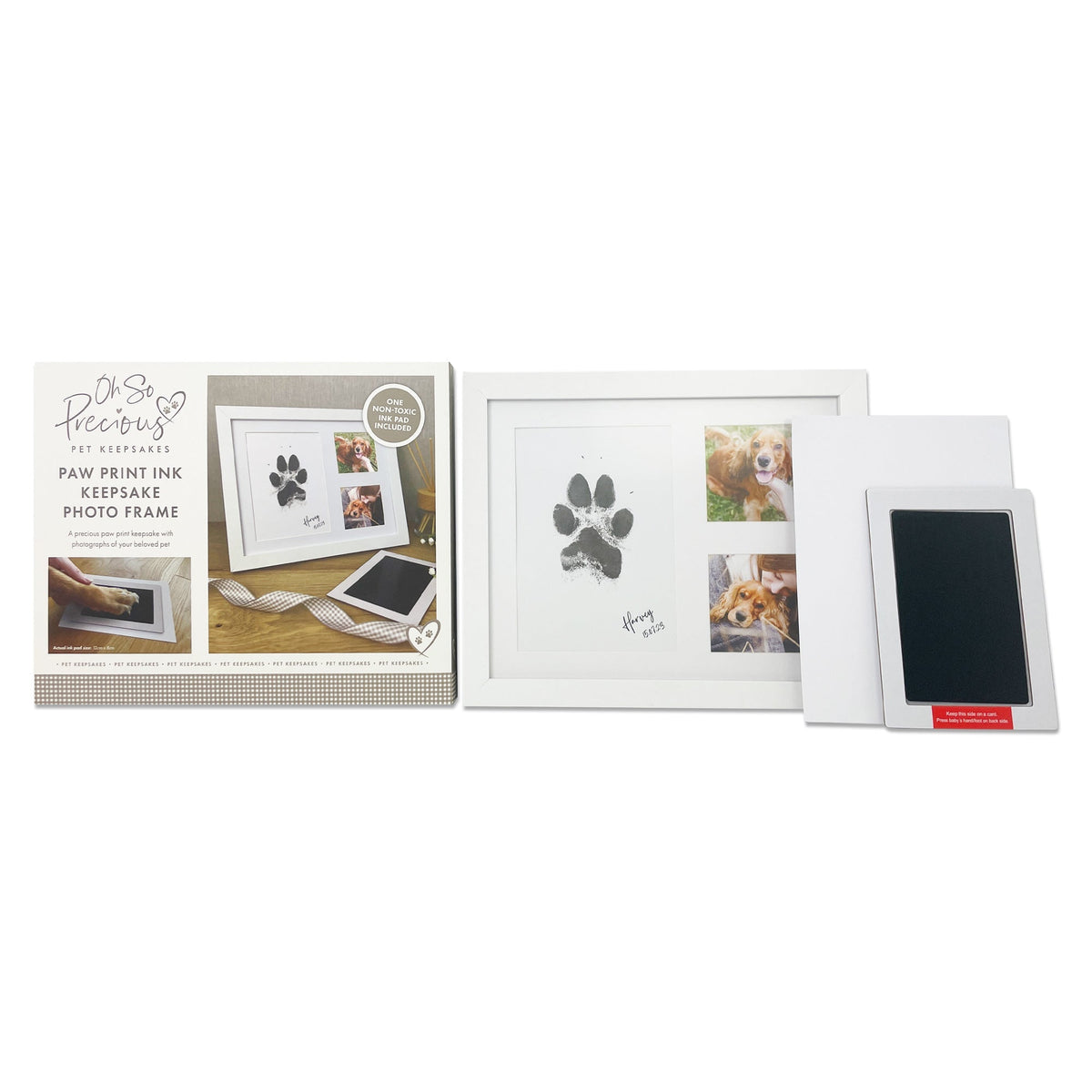 Oh So Precious Paw Print Ink Keepsake Photo Frame Kit