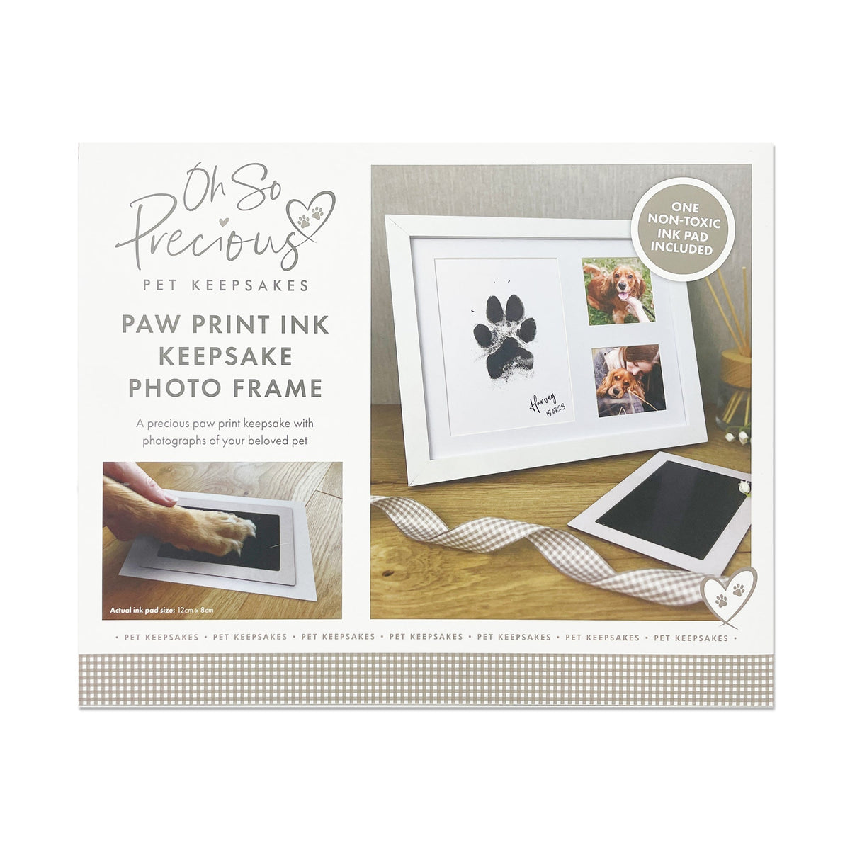 Oh So Precious Paw Print Ink Keepsake Photo Frame Kit