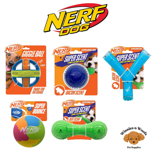 NERF Dog Toys - Giggle Ball, Scented TPR Dog Fetch Toys