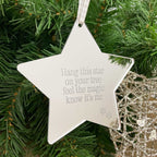 Oh So Precious Pet Memorial Mirrored Star Christmas Decoration