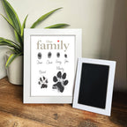 Oh So Precious Framed Family Finger/Paw Print Frame With Ink Kit