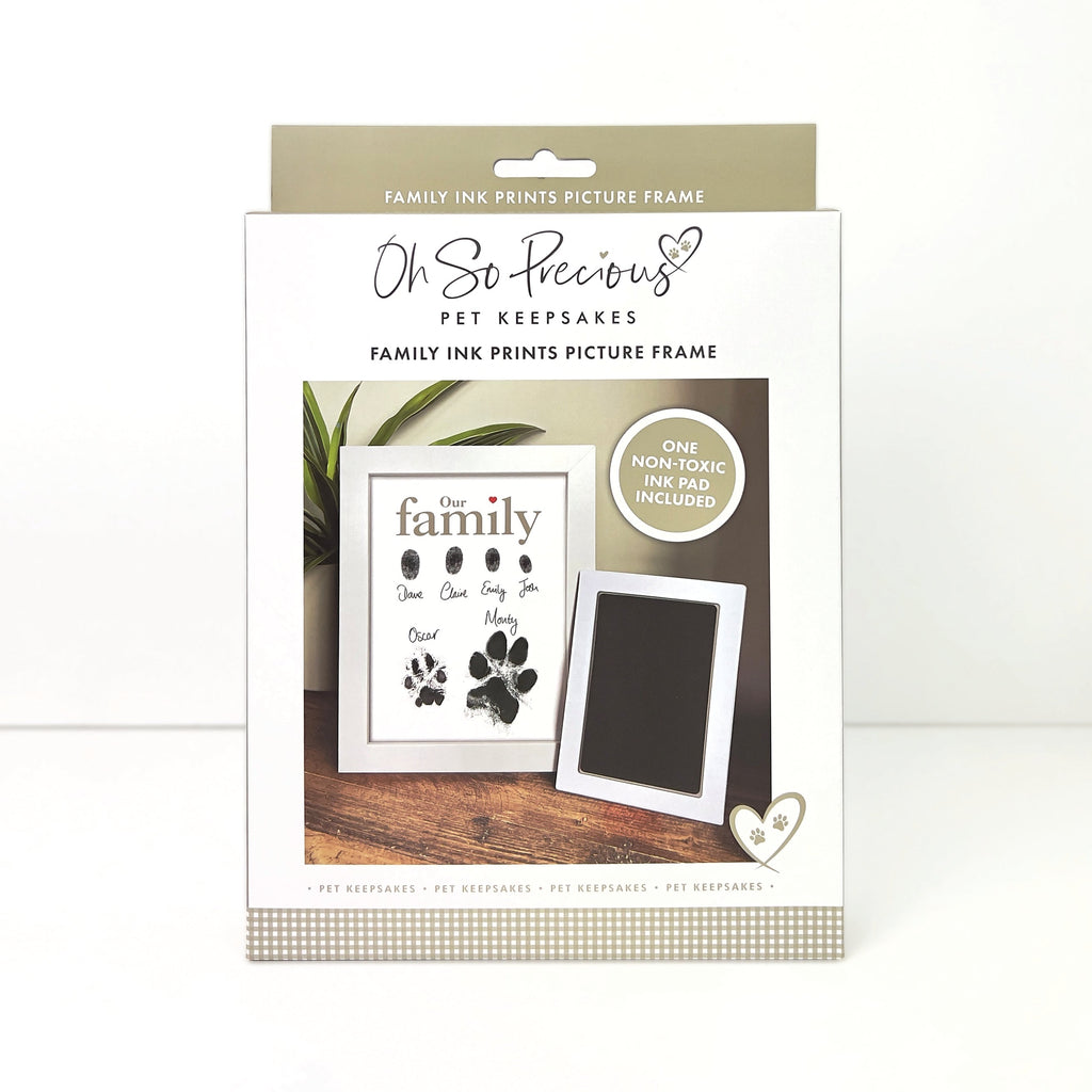 Oh So Precious Framed Family Finger/Paw Print Frame With Ink Kit