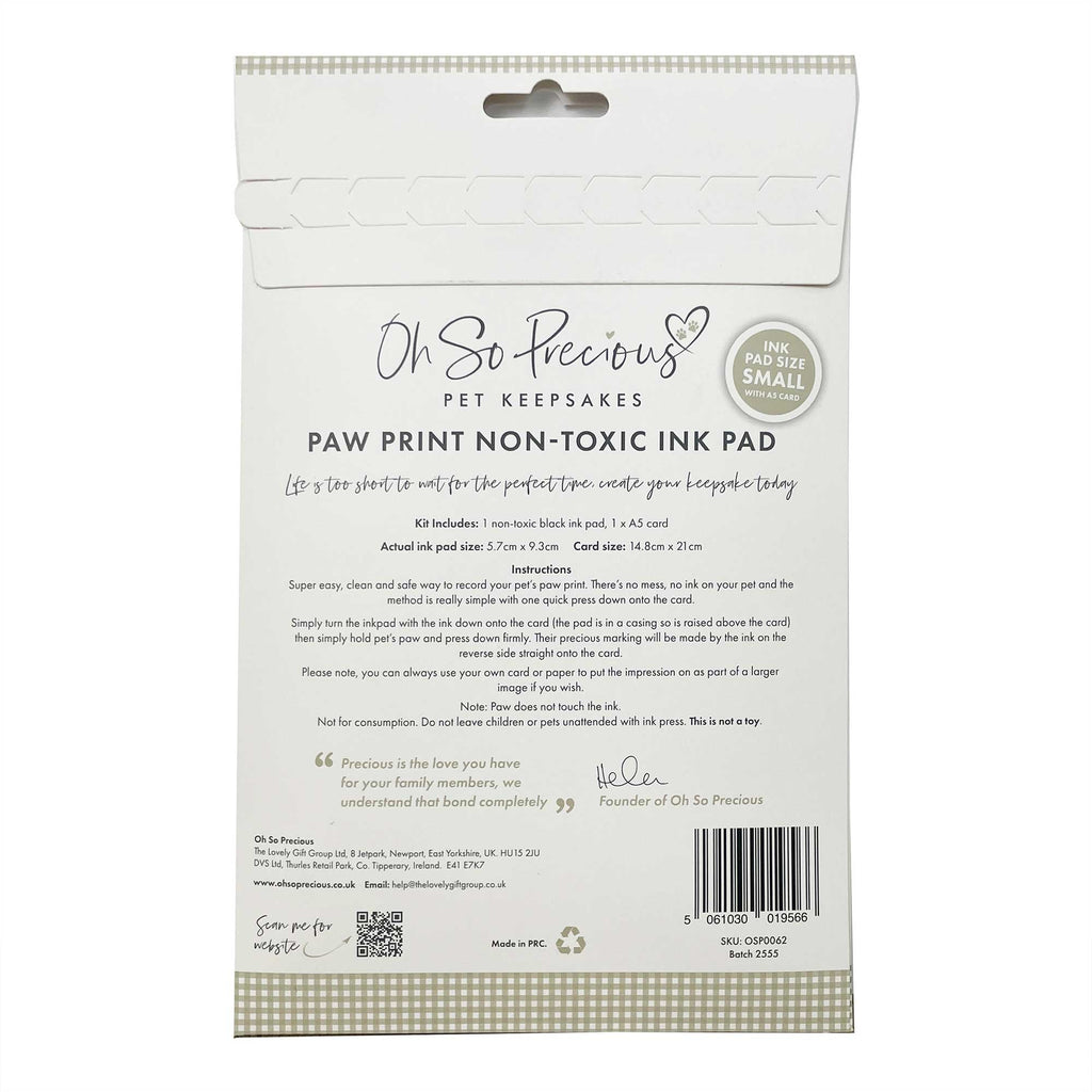 Oh So Precious Paw Print Non-toxic Paw Print Ink Pad Kit For Small Mammals