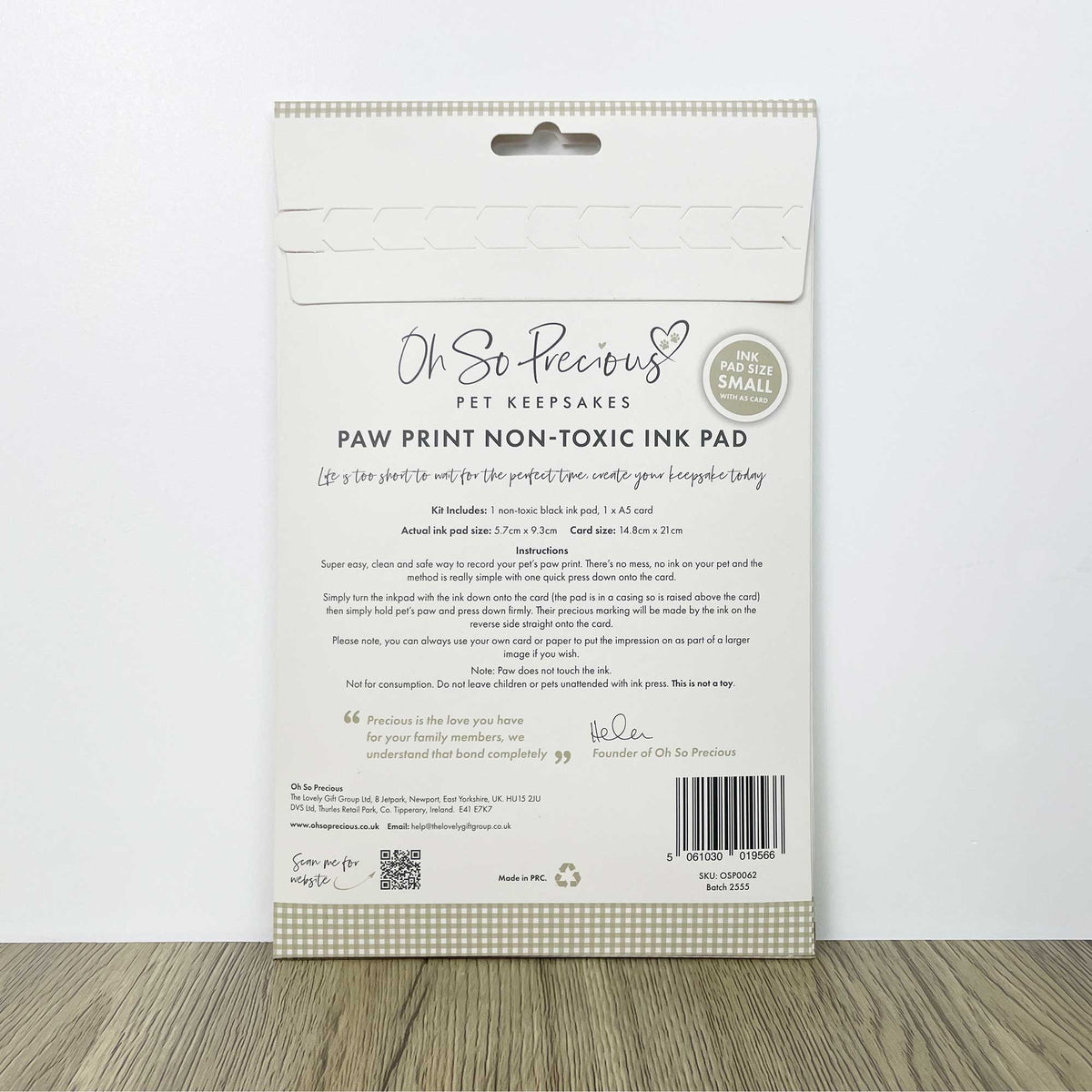 Oh So Precious Paw Print Non-toxic Paw Print Ink Pad Kit For Small Mammals
