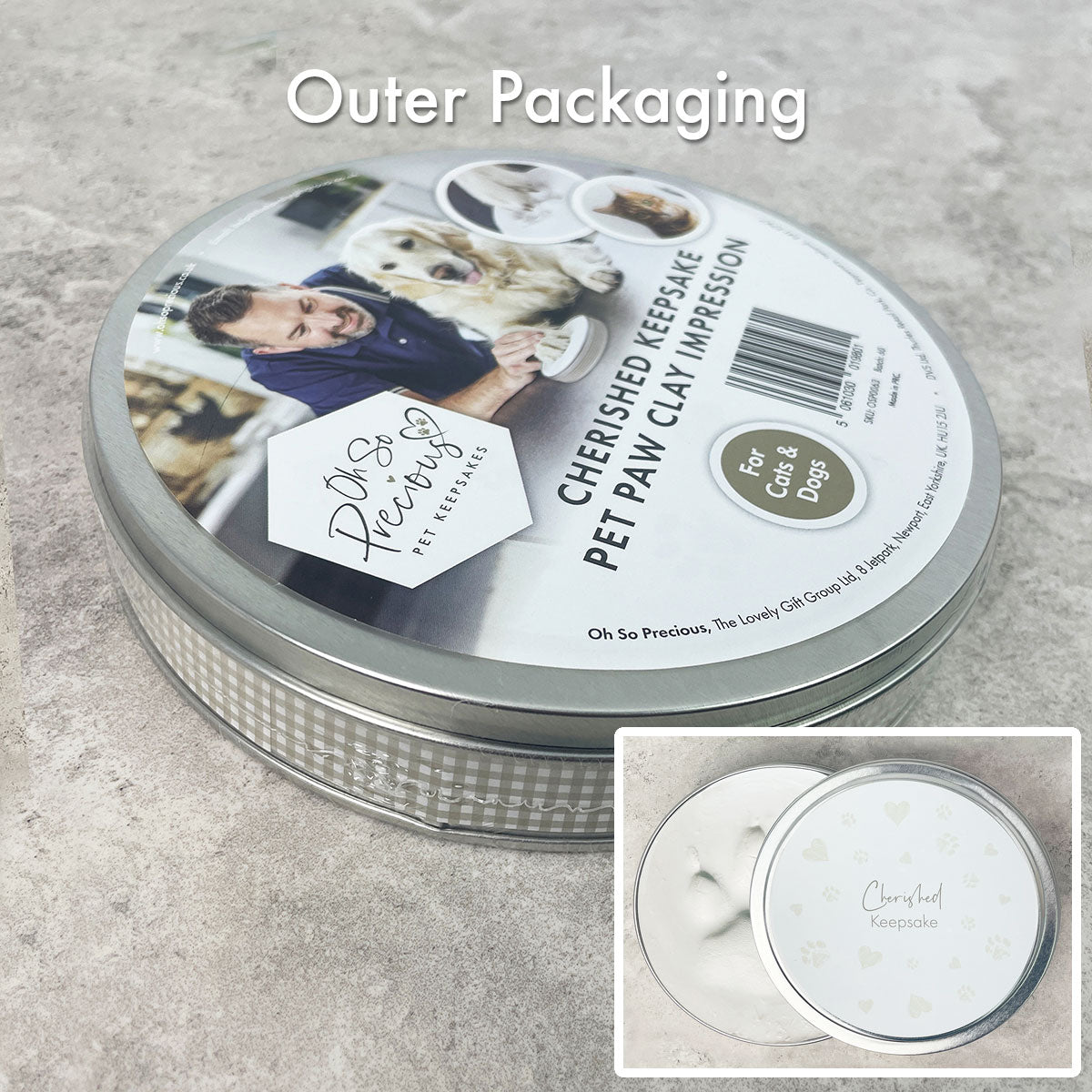 Oh So Precious Pet Paw Print Clay Impression Tin