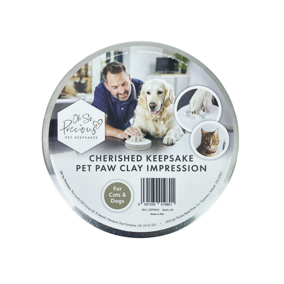 Oh So Precious Pet Paw Print Clay Impression Tin