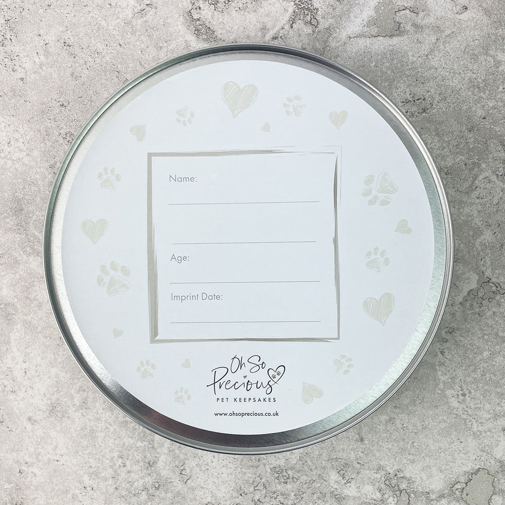 Oh So Precious Pet Paw Print Clay Impression Tin