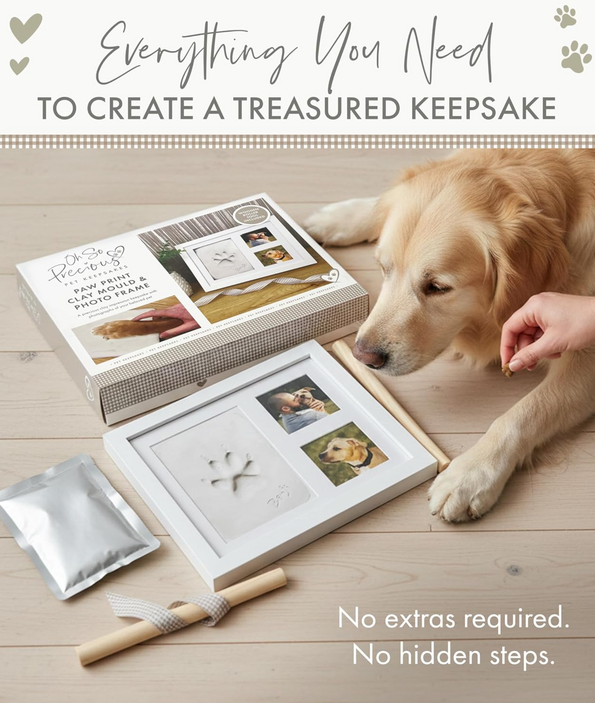 Oh So Precious Paw Print Clay Mould & Photo Frame Kit