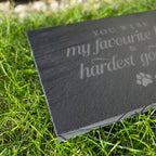 Hardest Goodbye Engraved Rectangular Slate Garden/Grave Marker