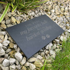 Hardest Goodbye Engraved Rectangular Slate Garden/Grave Marker