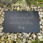 Hardest Goodbye Engraved Rectangular Slate Garden/Grave Marker