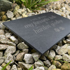 Hardest Goodbye Engraved Rectangular Slate Garden/Grave Marker