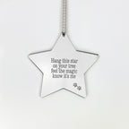 Oh So Precious Pet Memorial Mirrored Star Christmas Decoration