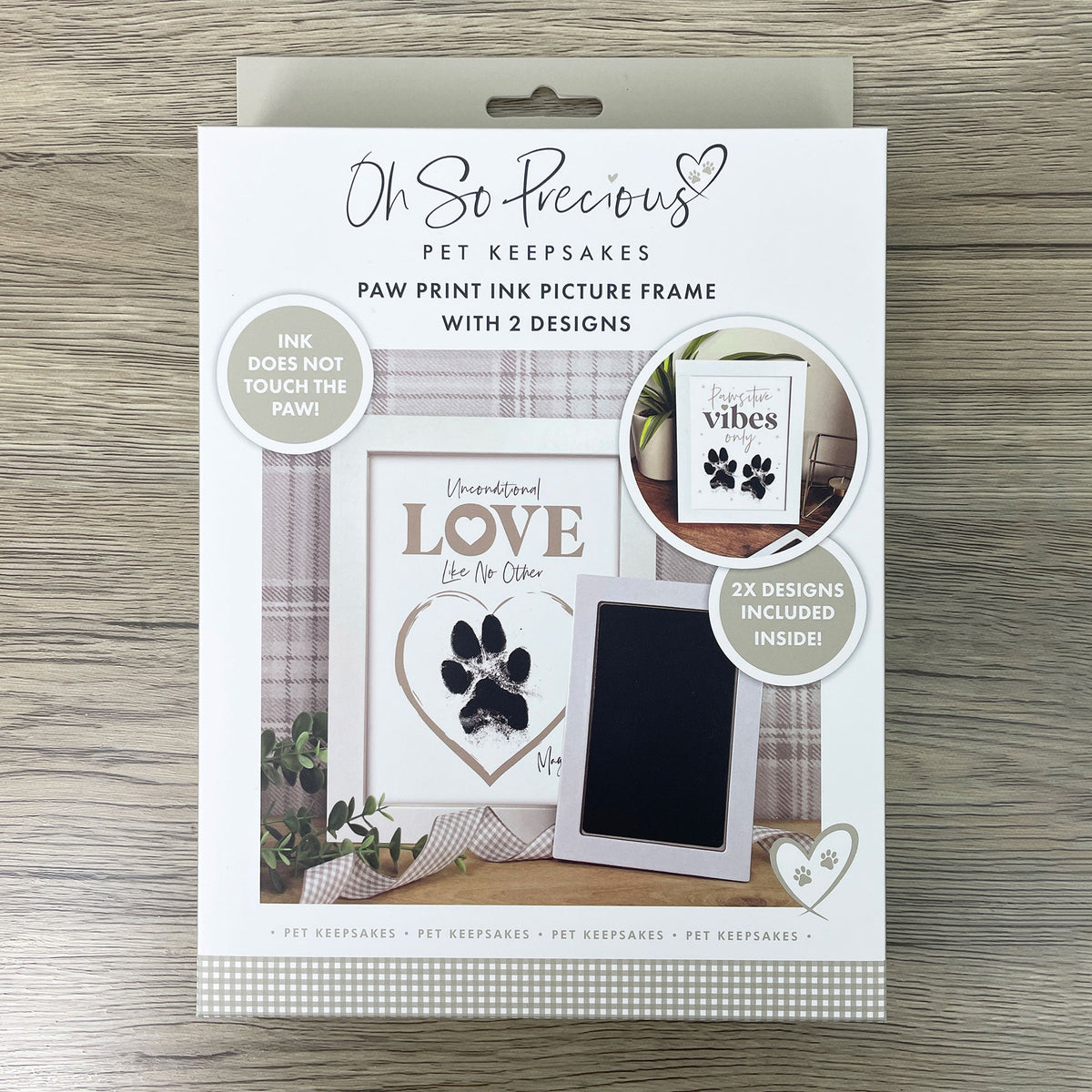 Oh So Precious Paw Print Ink Picture Frame With 2 Designs + Ink Pad