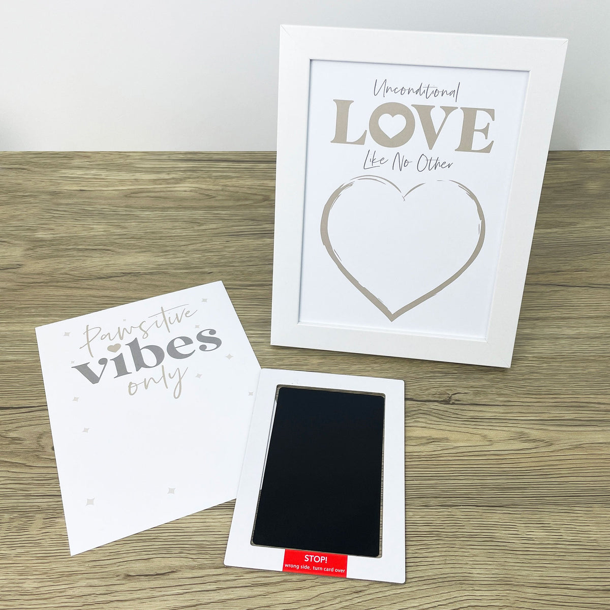 Oh So Precious Paw Print Ink Picture Frame With 2 Designs + Ink Pad