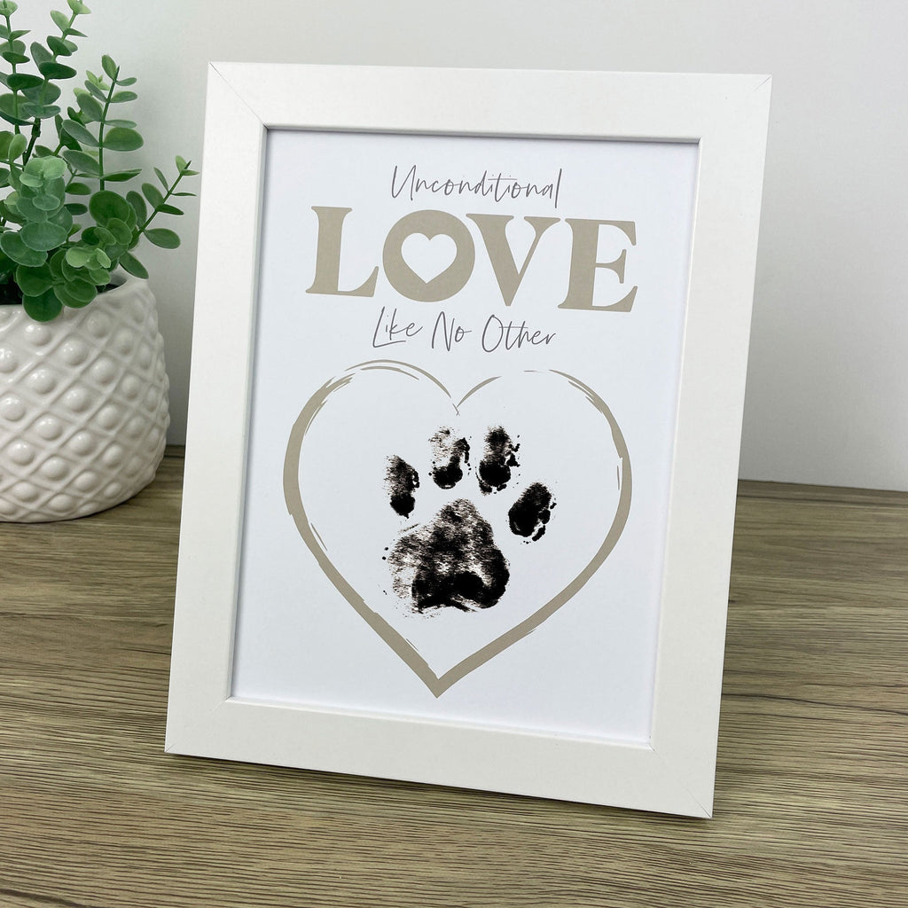 Oh So Precious Paw Print Ink Picture Frame With 2 Designs + Ink Pad