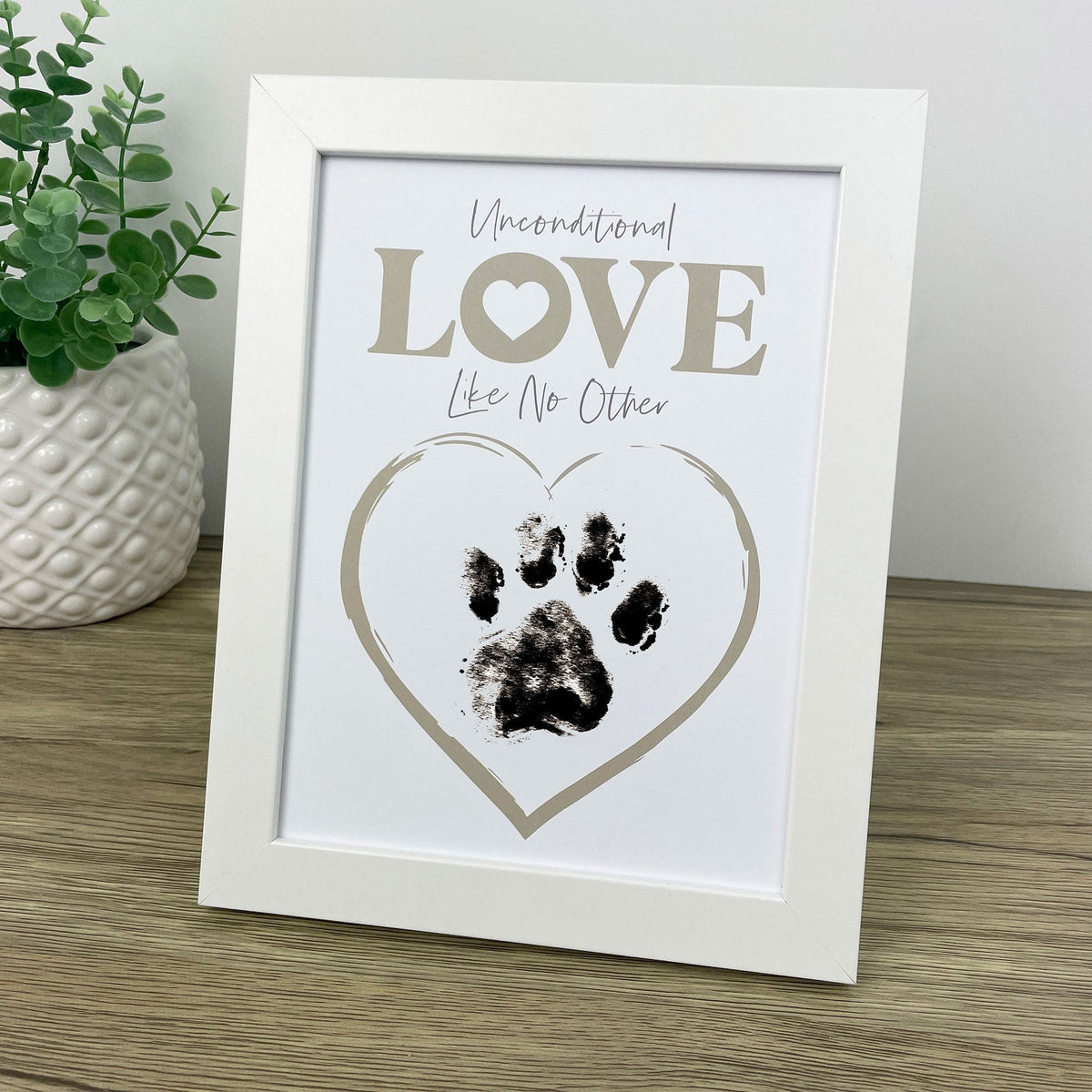 Oh So Precious Paw Print Ink Picture Frame With 2 Designs + Ink Pad