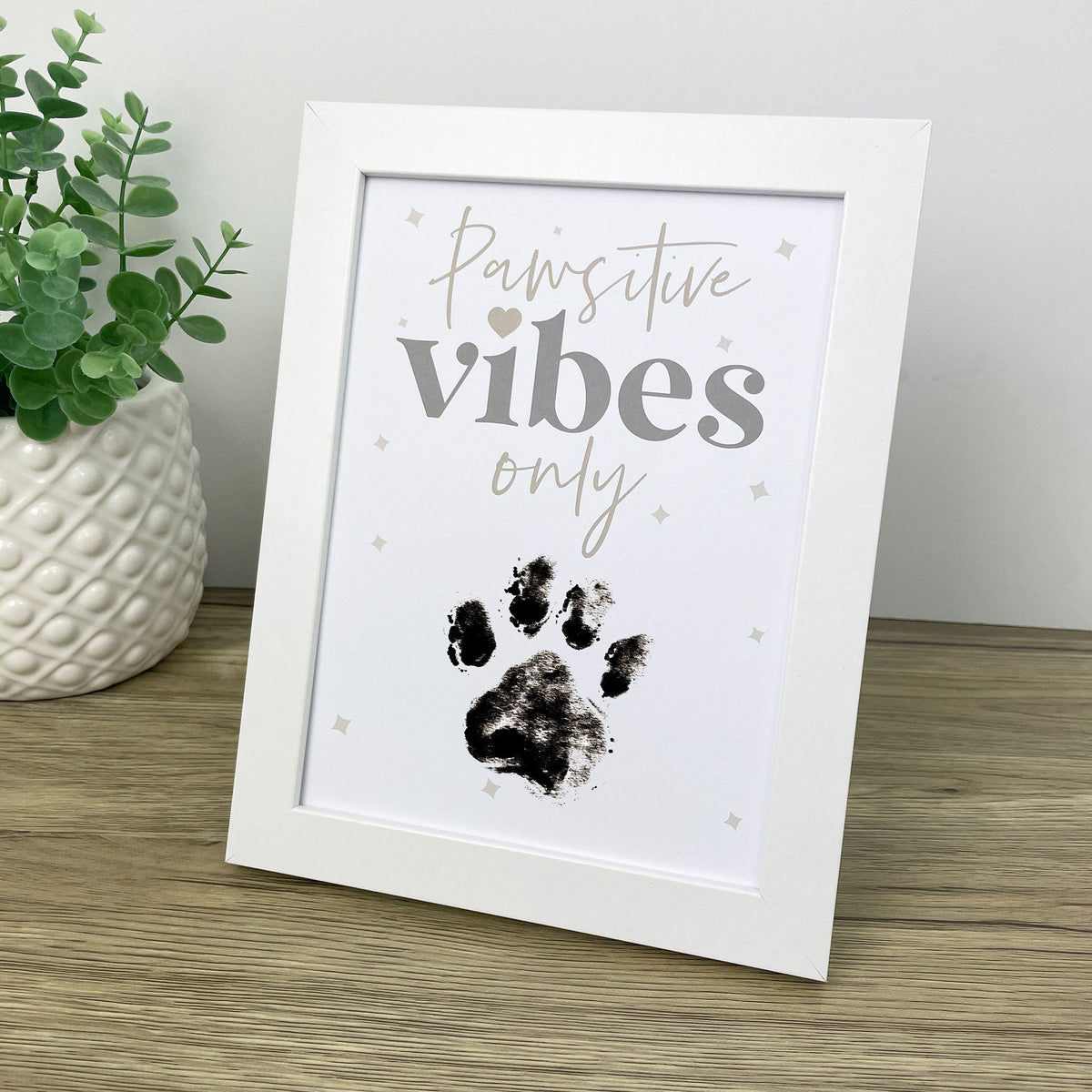 Oh So Precious Paw Print Ink Picture Frame With 2 Designs + Ink Pad